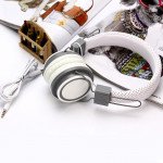 Wholesale Perfect Sound Stereo Headphone with Mic (White Gray)